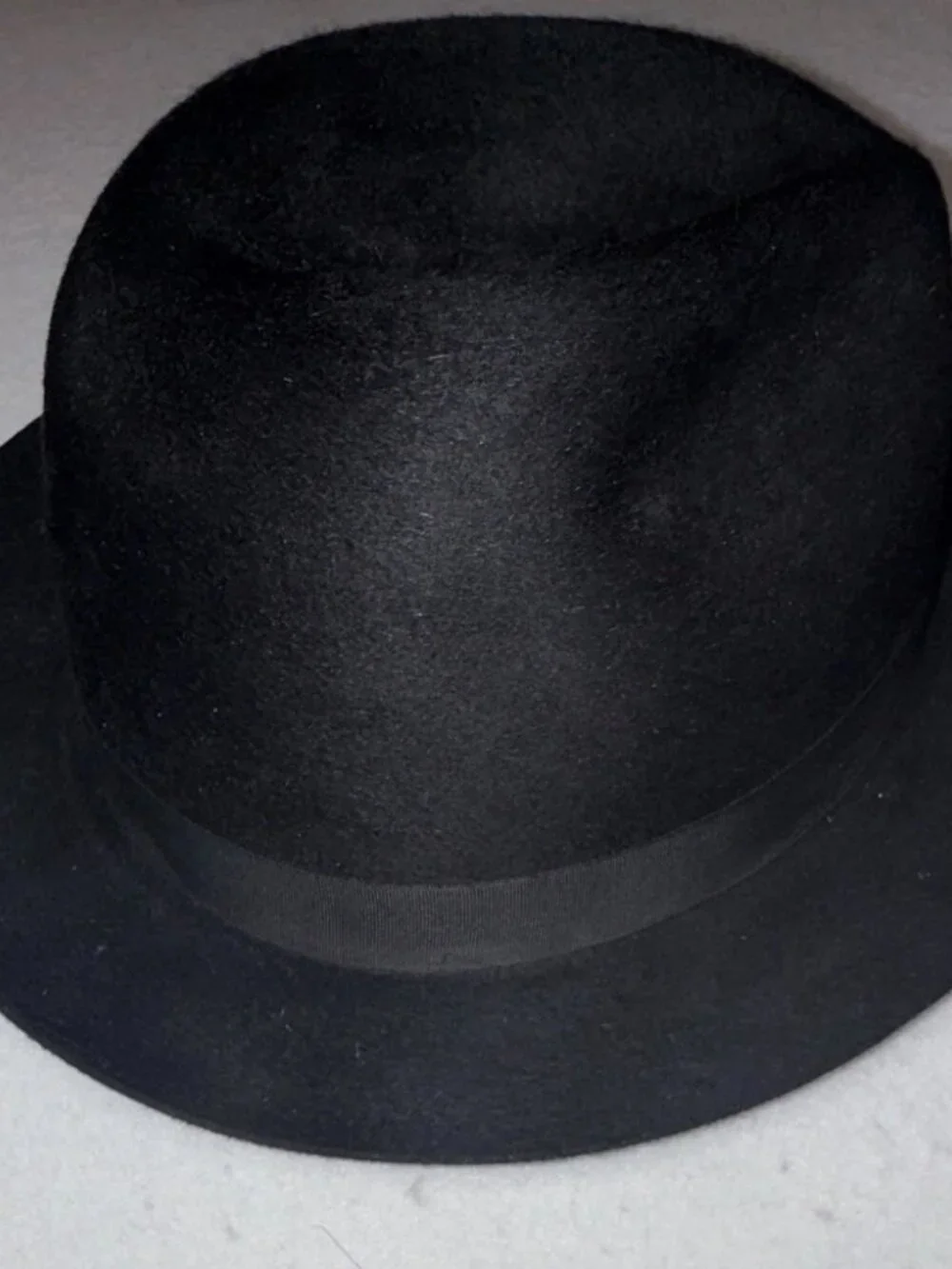 Vintage Biltmore Eleganza Black Fur Felt Dress Hat Size 7 3/8 Made in Canada